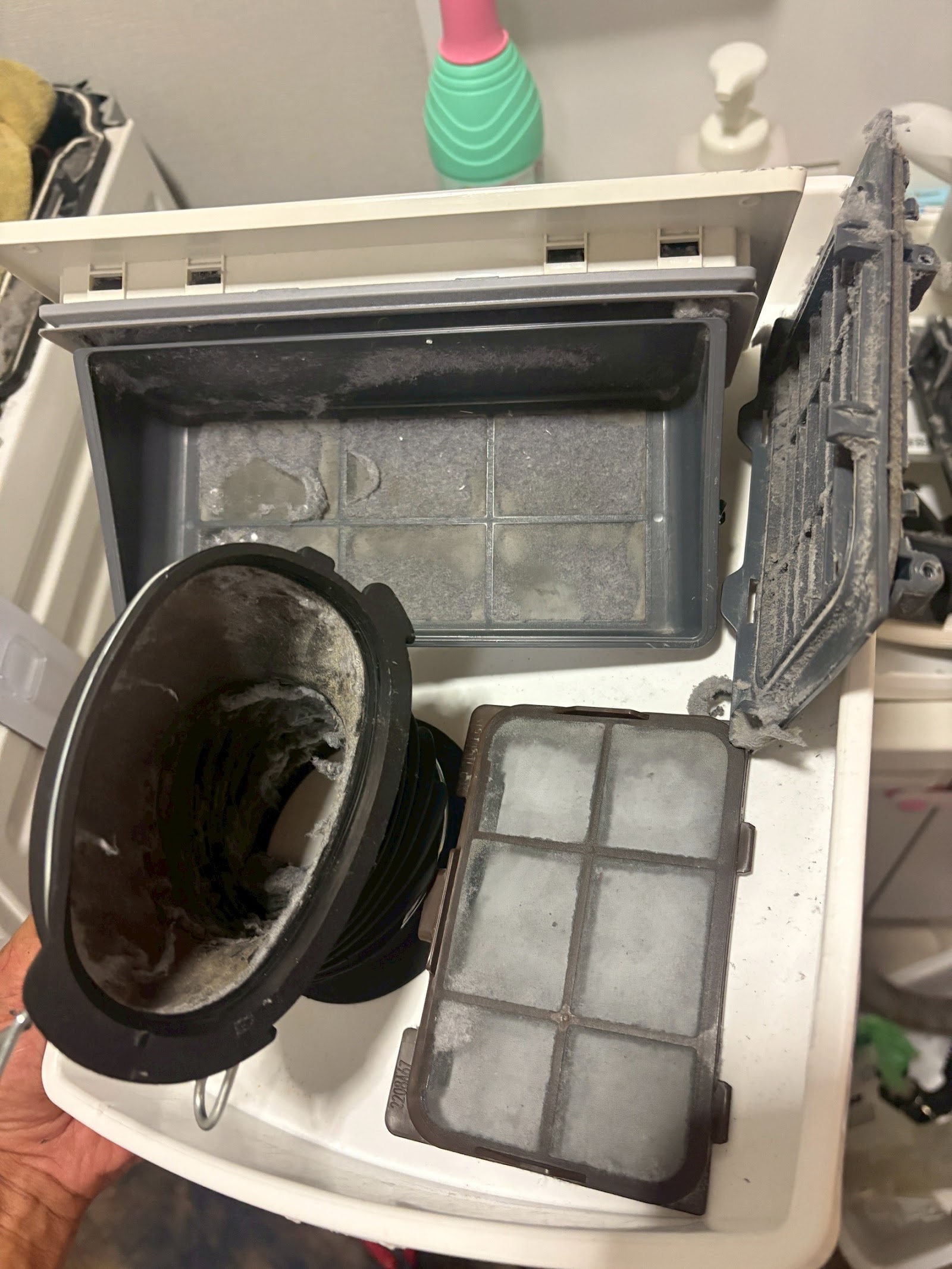 パナソニック NA-VX700BL 分解洗浄前の汚れの様子2(東京都墨田区)
